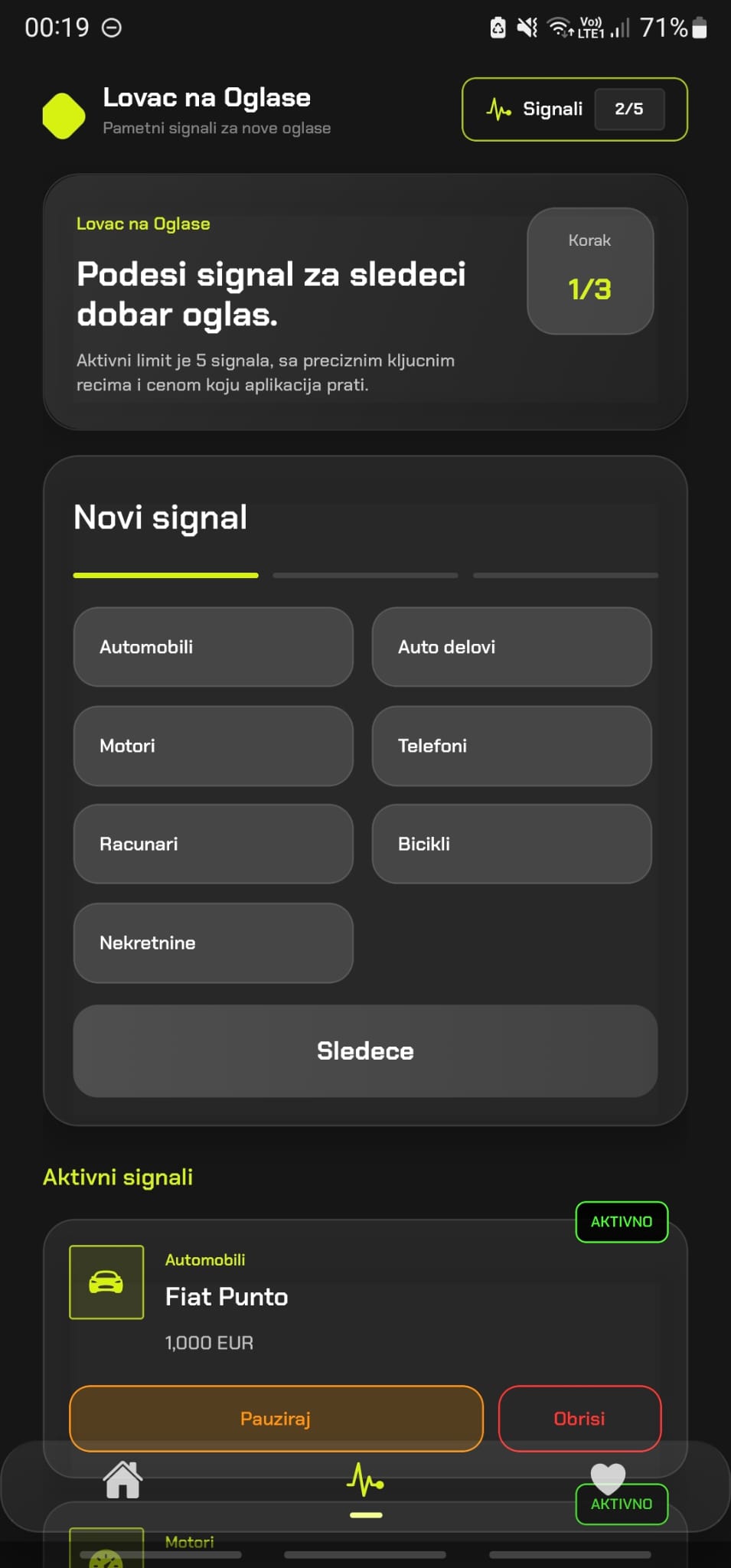 Podešavanje signala